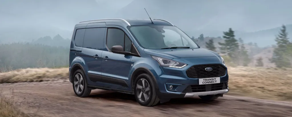 blå ford transit illustrasjonsbilde