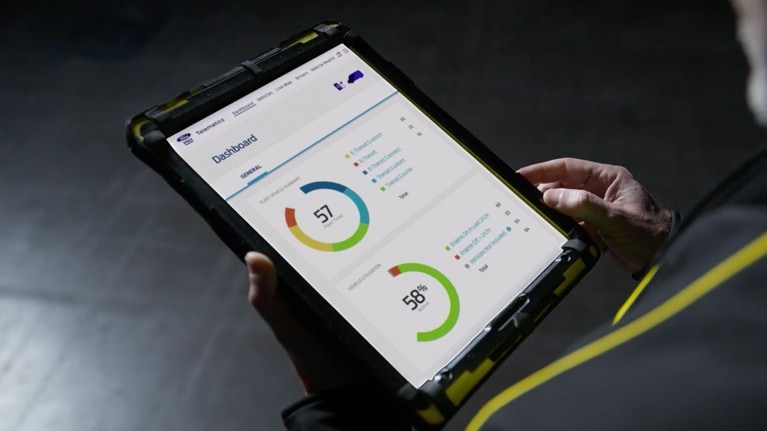 Ford PRO med med analytisk dashboard.